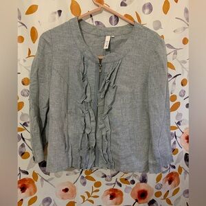🔥5/$25 Sine Ruffled jacket Sz 4
